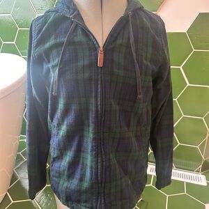 LL Bean flannel zip hooded jacket